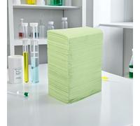 GANAZONO Lot de 125 Bavoirs Jetables Verts 43 X 33 CM en Papier Imperméable pour Soins Dentaires Manucure et Tatouage - Coussinets Absorbants et Hygiéniques pour Salon Protection