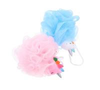 GANAZONO Lot de 2 Boules Exfoliantes en Maille pour Garçon et Filles Éponge de Bain Licorne Accessoire de Bain Coloré Doux et Sûr Nettoyage de Peau pour Bébé