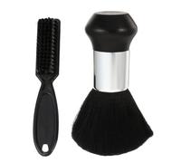 GANAZONO Lot de 2 Brosses de Coiffure Plumeau de Cou à Poils Doux pour Nettoyage Cheveux et Poussière, Usage Professionnel et Maison, Taille Standard, Accessoire Indispensable Salon