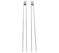 GANAZONO Lot de 2 Fourchettes Auriculaires en Acier Inoxydable Prise Ergonomique Argentée, Sûres et Adaptées aux Tests Auditifs et Massages Relaxants