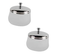 GANAZONO Lot de 2 Gobelets à Nail Art en Verre Dépoli 150 Ml pour Dissolvant Vernis à Ongles Manucure Professionnelle Usage Salon