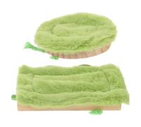 GANAZONO Lot de 2 Nids Suspendus Verts pour Cage à Oiseaux Lit Chaud en Peluche Isolant pour Perroquets Perruches et Conures Nid Douillet pour Petit Oiseau Refuge Confortable