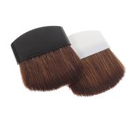 GANAZONO Lot De 2 Pinceaux à Blush Et Maquillage, Taille Compacte, Poils De Crin De Cheval Doux, Manche En Plastique, Portable Pour Usage Professionnel Et Voyages, Couleurs Blanc Et Noir