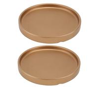 GANAZONO Lot De 2 Pots De Fleurs Plateau pour Plantes Soucoupe Dorée Pot De Fleurs Carré Jardinière en Palette Bac À Eau pour Plantes D'Intérieur