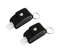 GANAZONO Lot de 2 Sets de Flacons de Parfum Portables Taille Mini Housse en Pu Noir, Bouteilles Couvercle pour Cosmétiques, Paquet de Rangement Léger pour Voyage et Usage Quotidien