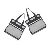 GANAZONO Lot de 2 Trousses Filet Noir Paquet de Toilette Portable Zippé à Séchage Rapide Organisateur Léger pour Voyage Plage Salle de Sport et Résidence Étudiante Compact et