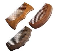 GANAZONO Lot De 3 Peignes à Cheveux En Bois De Santal 12 Cm, Peigne Massage Naturel à Dents Larges, Outil Portable Pour Femme, Soin Du Cuir Chevelu Et Coiffure Quotidienne