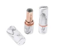 GANAZONO Lot de 3 Tubes à Rouge à Lèvres Mini Vides Effet Marbré Blanc, Tube de Rouge à Lèvres Neuf Faces, Flacon Cosmétique Léger pour Maquillage Voyage Femme