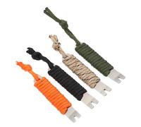 GANAZONO Lot de 4 Arrache-Clous Multifonctions en Acier Inoxydable Mini Grattoir Courbé Couleur Noir Vert Militaire Orange et Camouflage Désert Outil Portable pour Fabrication