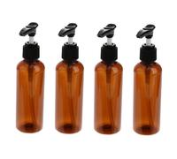 GANAZONO Lot De 4 Flacons À Pompe Pour Shampoing Anti-Fuite Portables Pour Voyage Soins Peau Produits De Toilette Noir