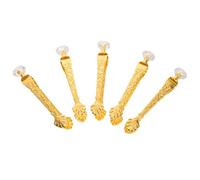 GANAZONO Lot de 5 Pinces à Charbon Parfumé en Fer avec Motifs Floraux Gravés, Pince à Charbon Aromatique pour Brûleur D'encens, Accessoires Polyvalents pour Usage Intérieur et Extérieur,