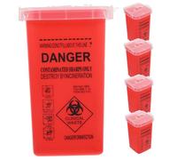 GANAZONO Lot De 5 Poubelles À Aiguilles Conteneurs Pour Objets Tranchants Poubelle Portable Pour Objets Tranchants Petit Collecteur Collecteur