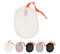 GANAZONO Lot de 6 Paquet à Savonnette en Filet Double Face Voyage - Filet Exfoliant Moussant Séchage Rapide Couleur Blanc Gris et Noir Format Ovale pour Savons Solides et Soins