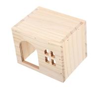 GANAZONO Maison Bois pour Hamster et Cobaye Cachette Multifonctionnelle Sécurisée Bois Naturel Abri et Écologique pour Petits Animaux