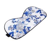 GANAZONO Masque de Sommeil en Soie de Mûrier Imprimé Fleur, Doux et Léger, Petit Format Ajustable, Bandeau Occultant Confortable pour Sieste, Voyage et Sommeil Nocturne