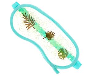 GANAZONO Masque Oculaire à Compresse Froide Réutilisable 1 Pièce Patch Rafraîchissant Yeux en Matériau Solide Couleur Vert Île pour Soulager les Yeux Fatigués et Favoriser le Sommeil