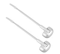GANAZONO Mât D'antenne de Voiture Argenté en Acier Inoxydable 3 Sections Réglables 2 Pièces, Décoratif, Télescopique, pour Voitures et Camions, Aide au Stationnement, Montage Pare-Chocs
