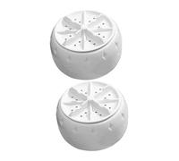 GANAZONO Mini Laveuse Portable en Plastique Blanc Usb, Lave-linge de Comptoir Haute Efficacité pour Sous-vêtements, pour Usage Domestique et Camping, Lot de 2 Pièces