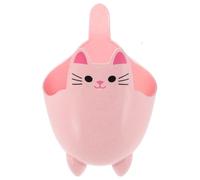 GANAZONO Mini Poubelle de Bureau Décoration Kawaii Forme Chat Rose en Pp Légère et Pratique pour Rangement de Petits Déchets pour Chambre ou Bureau