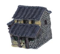 GANAZONO Miniature Maison Résine Style Chinois Décor Artisanal Unique pour Aquarium Cachette pour Poissons Ornement Micro-Paysage Terrarium Portable