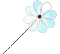 GANAZONO Moulin à Vent Oiseau Extérieur 25 Cm Huit Feuilles Transparentes Colorées Jardin Déco Anti-Oiseaux Reflet Lumineux Résistant Aux Intempéries