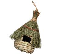 GANAZONO Nichoir Tissé la Main en Jonc de Mer, Nid D'oiseau Rustique Extérieur, Abri Suspendu Naturel, Décoration de Jardin, Maison pour Petits Oiseaux, Jardin et Terrasse