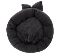 GANAZONO Nid d’Hiver Chaud pour Petit Hamster Gris lit nid en Coton épais avec nœud décoratif Tapis de Couchage Confortable pour Cage Refuge d’Hiver pour Petits Animaux