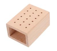 GANAZONO Organiseur de Mèches en Bois Minimaliste 18 Trous pour Rangement Outils à Usage Domestique et Salon de Manucure, Design Multitrous Facile à Nettoyer