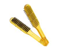 GANAZONO Peigne Chaleur Outil de Coiffure pour Lissage Parfait des Cheveux pour Voyage et Utilisation à Domicile Jaune