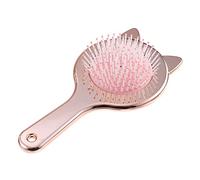 GANAZONO Peigne De Massage Chats Oreilles Taille Moyenne Brosse De Massage Pour Cuir Chevelu Et Cheveux Bouclés Stimulation Circulation Sanguine Usage Quotidien Couleur Rose Doré
