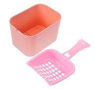 GANAZONO Pelle à Litière pour Chat Pratique en Plastique Léger, Ensemble avec Seau De Nettoyage, Taille Standard, Accessoire Domestique pour Entretien Quotidien des Chats