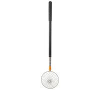 GANAZONO Pince Extensible de Collecte D'œufs 1,5 M 5 Sections en Acier Inoxydable Noir, Panier en Fil de Fer Protecteur, Outil Multifonction pour Poulailler, Ramassage de Volaille, Pommes