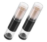 GANAZONO Pinceaux de Maquillage Rechargeables Lot de 2 Pinceaux Poudre Pressés Flacon Doseur, pour Trousse de Maquillage et Déplacements