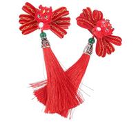 GANAZONO Pinces à Cheveux Chinoises à Pompons Style Traditionnel Nœud Et Franges Pour Adolescentes Lors Nouvel An Chinois