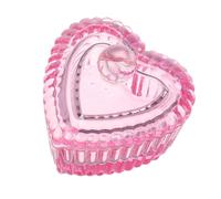 GANAZONO Plat Dappen en Verre de Cœur avec Couvercle Accessoire Multifonction Design Élégant et Esthétique Japonaise Bol pour Monomère Rose pour Manucure et Nail Art
