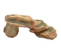 GANAZONO Plateforme de Baignade Résine pour Tortue avec Cachette Roche Décor Naturel pour Habitat de Reptiles Abri pour Lézards et Serpents Accessoire pour Terrarium et Aquarium Tortues