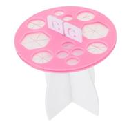 GANAZONO Porte-pinceaux Maquillage Rose Compact avec Supports Multiples pour Séchage et Rangement Organiseur et Léger pour Usage Personnel et Salon de Beauté