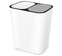 GANAZONO Poubelle De Toilette Poubelles Blanches Petite Poubelle Bac De Tri Des Ordures Poubelle à Double Bac Seau Poubelle Double Poubelle Bac Blanc Corbeille Plastique Double Baril