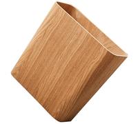 GANAZONO Poubelle en Bois Design Élégant et Pratique Khaki Simple et Moderne, Corbeille à Papier Solide et Sûre, Cuisine, Salon ou Bureau