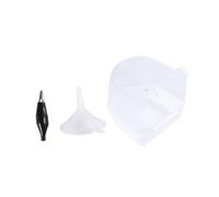 GANAZONO pour Oiseaux Petits Perroquets Bac de Bain avec Ouverture Supérieure et Entonnoir pour Nettoyage Facile Accessoire Sécurisé pour Bain Animaux Blanc Couleur
