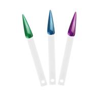GANAZONO Présentoir Ongles en Plastique Blanc Anneau Rond, 2 Sets de 40 Bâtonnets D'éventail pour Entraînement Manucure, Surface Lisse sans Bavure