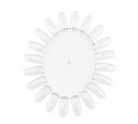 GANAZONO Présentoir Vernis à Ongles 10Pcs Roue d'Entraînement Pratique Nail Art Faux Ongles en Acrylique Transparent Outils de pour Salon et Maison