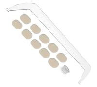 GANAZONO Règle à Sourcils en Acrylique Transparent Incurvée Outil de Mesure Positionnement Précis Ligne D’Encre pour Maquillage Permanent Kit Professionnel D’Équilibre Symétrie des