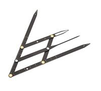 GANAZONO Règle Coulisse Sourcils Acier Inoxydable Outil De Mesure Précision Ratio Règle Métrique Rétractable Légère Pour Dessin Sourcils Positionnement Trois Points Et Portable