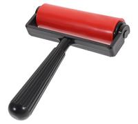 GANAZONO Rouleau D'impression en Caoutchouc Rouge, pour Projets Graphiques | Coloration Uniforme, Poignée Détachable Confortable, Nettoyage Facile, Plastique et Caoutchouc pour Impressions