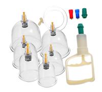 GANAZONO Set Complet de Ventouses Anti- pour Massage Corporel Appareil de Thérapie par Ventouses à Aspiration Manuelle Stimulation Circulation Sanguine et Relaxation Musculaire Usage