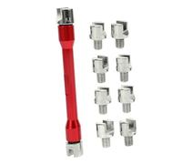 GANAZONO Spanner Wrench Set Aluminum Motorcycle Bicycle Wheel Repair Tool With Interchangeable Tips Compatible With Various For Maintenance And Safety
