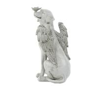 GANAZONO Statue Commémorative Ange Résine pour Chien Ornement de Jardin Souvenir Mémoire du Chien Perdu Pierre Tombale Animale Extérieure Cadeau Souvenir pour Amoureux des Animaux