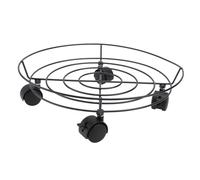 GANAZONO Support à roulettes Noir avec Frein Plateau Mobile Robuste pour Pots de Fleurs Socle pour et Bouteille de Gaz Chariot de Déplacement Pratique pour Intérieur et Extérieur