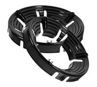 GANAZONO Support De Cuisinière à Gaz En Acier Inoxydable Anti-vent 2 Pièces Noir Couverture Pare-feu Économie De Gaz Cuisson Maison